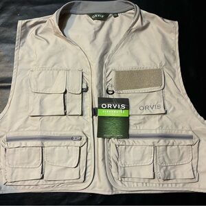 Orvis Clearwater Fishing Vest Mens XL Tan New With Tag